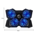 2 USB Ports Laptop Cooling Pad 4 Fans Laptop Cooler Pad Adjustable Speed Cooling Pad Notebook Stand Cooler for 14-17 Inch