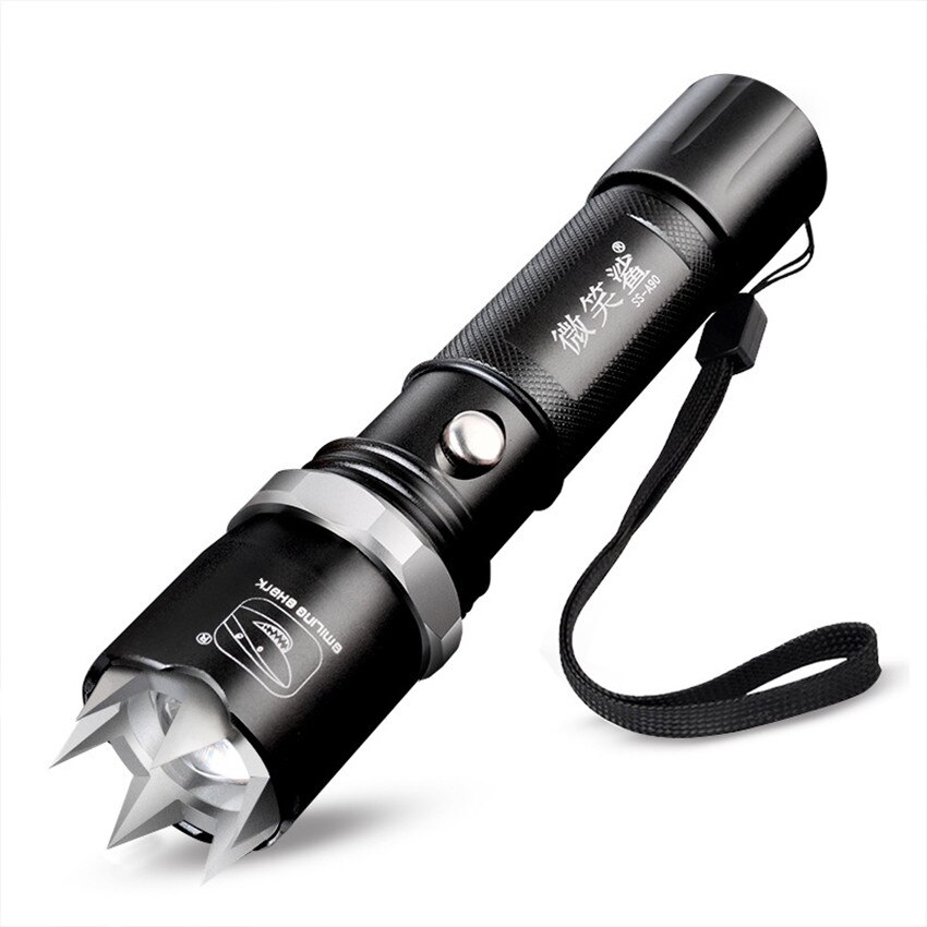 Led Rechargeable Aluminum Alloy Flashlight Defense Flashlight