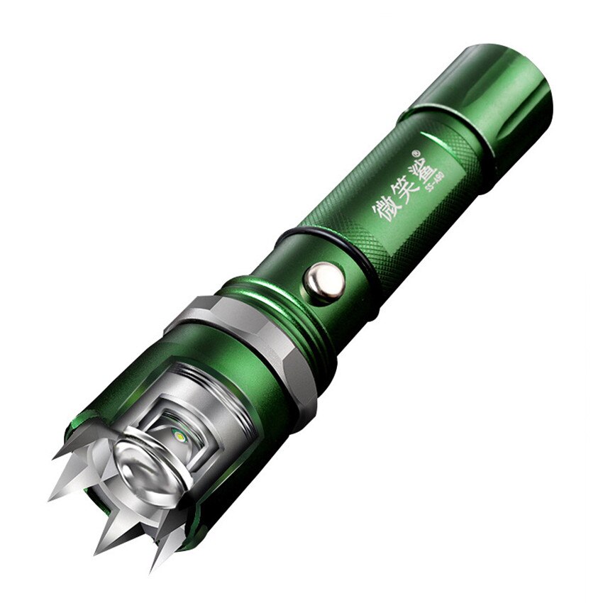Led Rechargeable Aluminum Alloy Flashlight Defense Flashlight