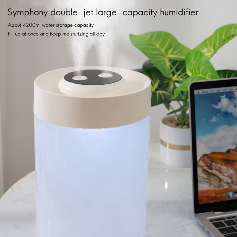 4.2L Humidifier Double Spray Mist Maker Aromatherapy Essential Oil Diffuser