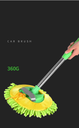2 in 1 Car Cleaning Brush Car Wash Brush Telescoping Long Handle Cleaning Mop Chenille Broom