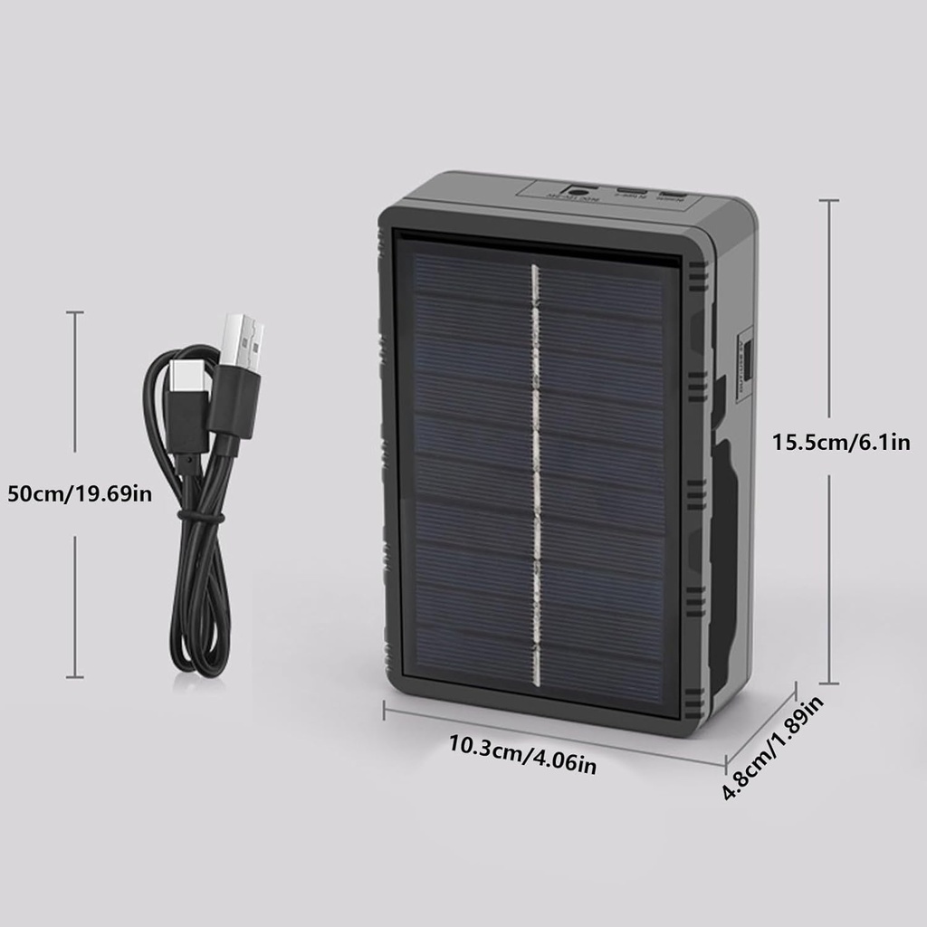 3 slot Solar lithium battery multi-function charger for 26650/21700/18650/18500/16340/14500