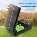 3 slot Solar lithium battery multi-function charger for 26650/21700/18650/18500/16340/14500
