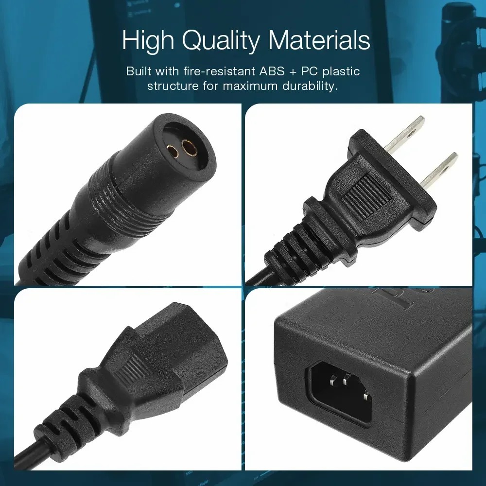 96W Universal Laptop Power Charger AC Adapter with 8 DC Jack Plug Converters 12V to 24V Adjustable Portable Charger