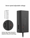 96W Universal Laptop Power Charger AC Adapter with 8 DC Jack Plug Converters 12V to 24V Adjustable Portable Charger