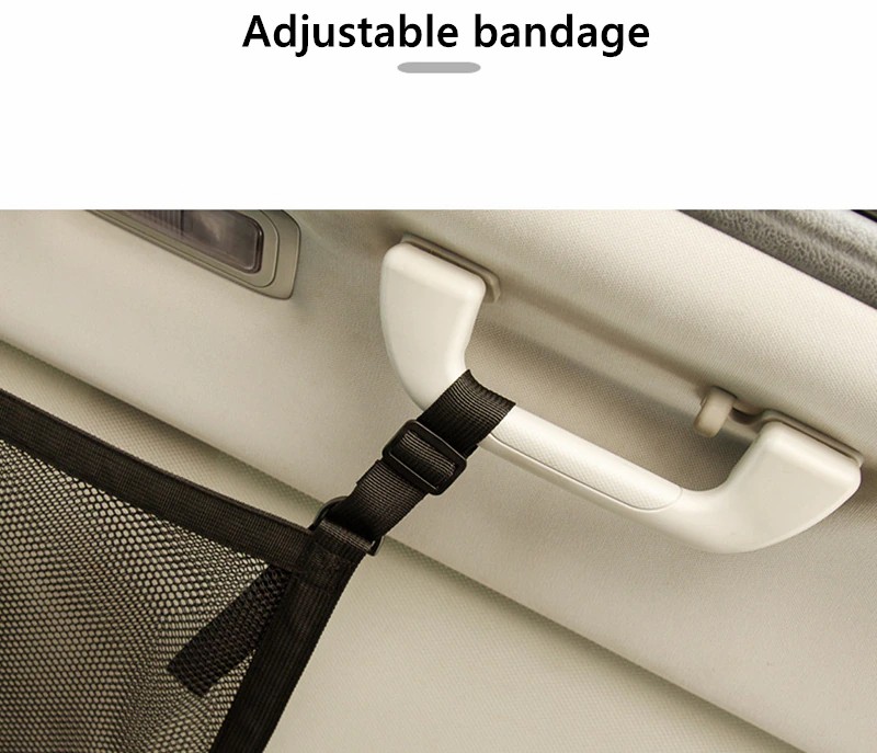 Double layer Car Ceiling Storage Net Pocket Car Roof Bag Interior Cargo Net Breathable Mesh Bag