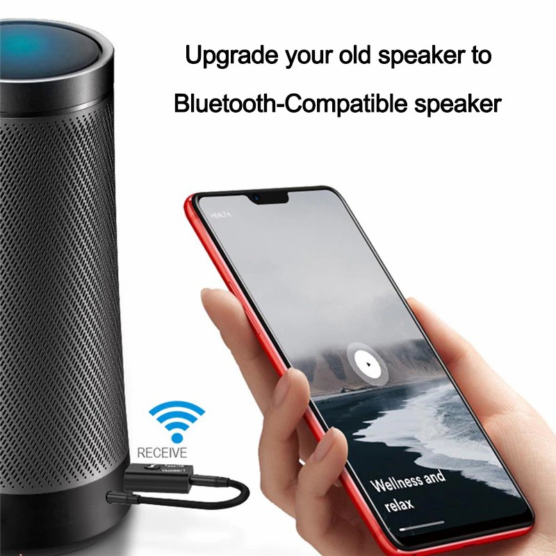 Bluetooth 5.0 adapter USB 2-in-1 Wireless Audio Combo Receiver