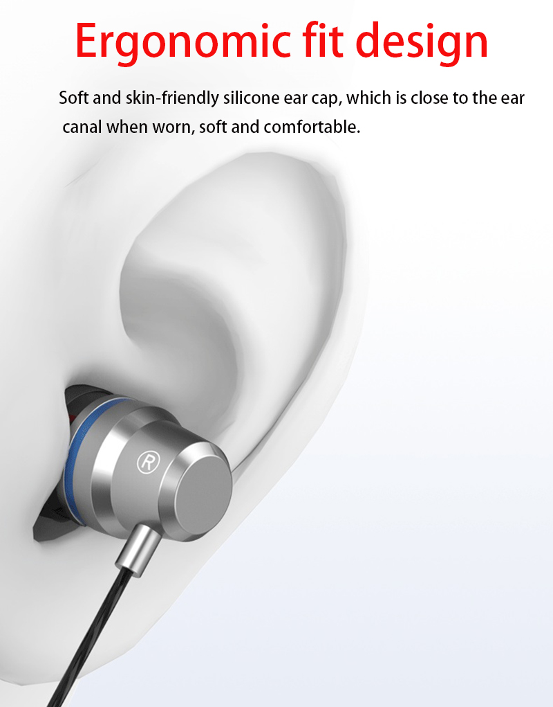 Metal heavy bass earphones WJHH