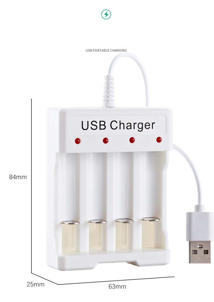 4 Slots Smart Battery Charger AA/AAA Independent Battery Charger