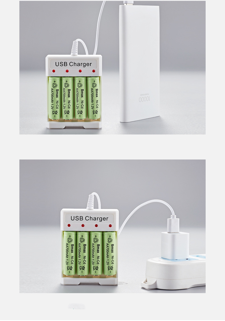 4 Slots Smart Battery Charger AA/AAA Independent Battery Charger