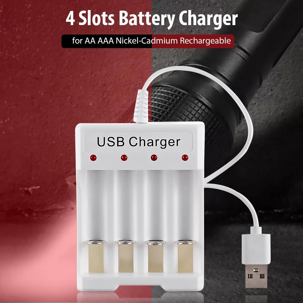4 Slots Smart Battery Charger AA/AAA Independent Battery Charger