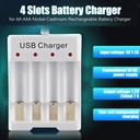 4 Slots Smart Battery Charger AA/AAA Independent Battery Charger