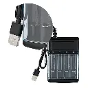 Four-slot Multi-Compatible AA/AAA Battery USB Charger