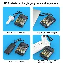 Four-slot Multi-Compatible AA/AAA Battery USB Charger