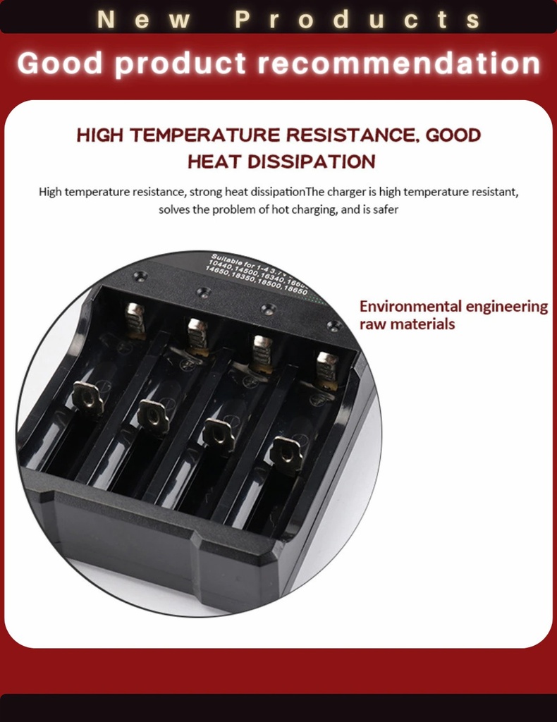 BmaX 4 Slots Battery Charger Intelligent Fast LED Indicator USB 10440 14500 16340 16650 14650 18350 18500 18650 Rechargeable