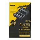 BmaX 4 Slots Battery Charger Intelligent Fast LED Indicator USB 10440 14500 16340 16650 14650 18350 18500 18650 Rechargeable