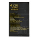 BmaX 4 Slots Battery Charger Intelligent Fast LED Indicator USB 10440 14500 16340 16650 14650 18350 18500 18650 Rechargeable