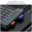 USB 3.0 Hub High Speed USB Splitter Card Reader SD TF Micro SD Multiport HUB