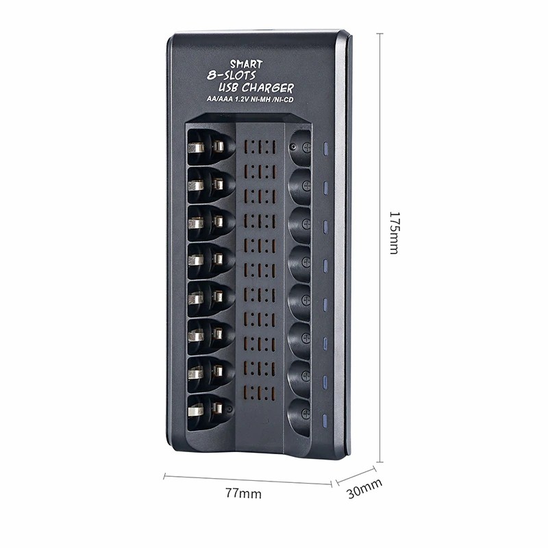 8 Slots Electric Battery Charger Intelligent Fast Led Indicator Usb Charger For Aa/aaa Ni-mh/ni-cd Rechargeable Battery
