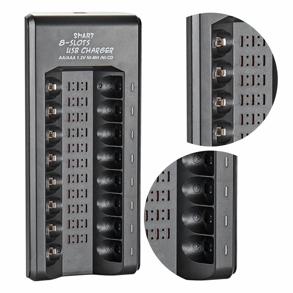 8 Slots Electric Battery Charger Intelligent Fast Led Indicator Usb Charger For Aa/aaa Ni-mh/ni-cd Rechargeable Battery