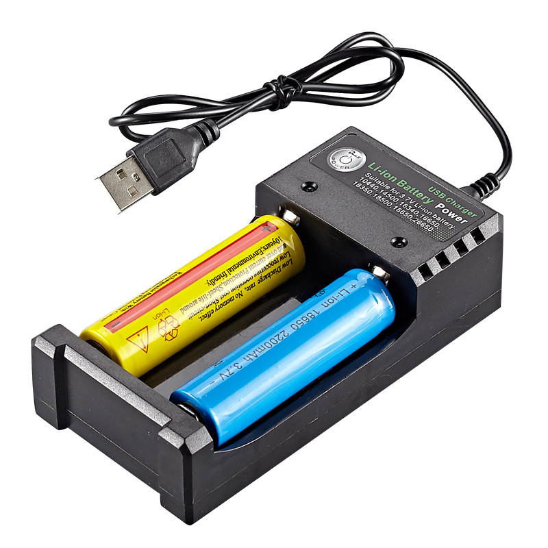 BmaX 2 Slots Battery Charger Intelligent Fast LED Indicator USB 10440 14500 16340 16650 18350 18500 18650 26650 Rechargeable
