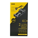 BmaX 2 Slots Battery Charger Intelligent Fast LED Indicator USB 10440 14500 16340 16650 18350 18500 18650 26650 Rechargeable