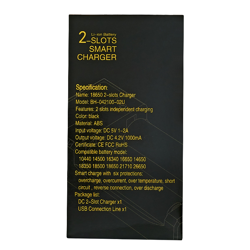 BmaX 2 Slots Battery Charger Intelligent Fast LED Indicator USB 10440 14500 16340 16650 18350 18500 18650 26650 Rechargeable