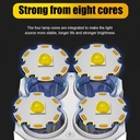 4 Core Portable LED Flashlight USB Rechargeable Light Waterproof COB Flashlight
