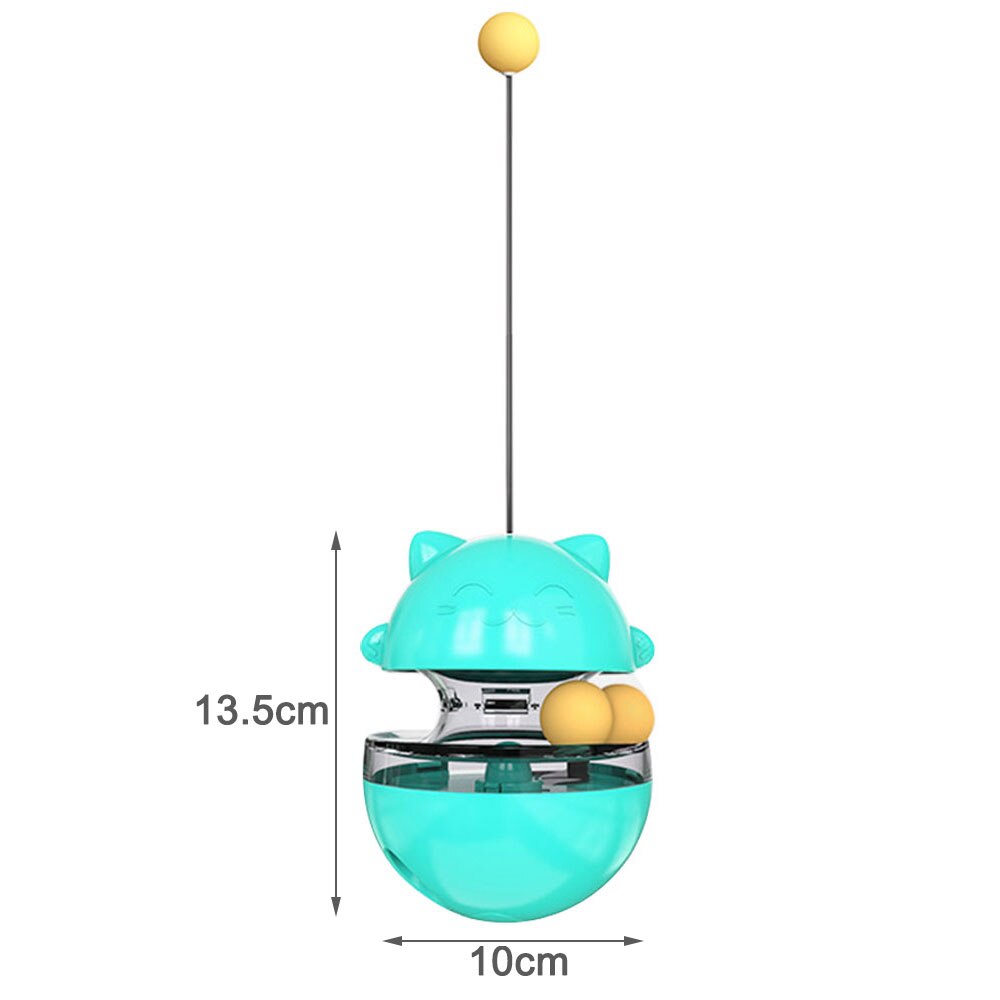 interactive Cat Toys Funny Pet Tumbler Leakage Food Ball Food Container Dispenser Cat Self Teaser Stick ball