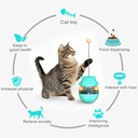 interactive Cat Toys Funny Pet Tumbler Leakage Food Ball Food Container Dispenser Cat Self Teaser Stick ball