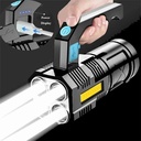 4 Core Portable LED Flashlight USB Rechargeable Light Waterproof COB Flashlight