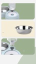 500ML Cat Waterer Pet Dog Cat Automatic Feeding Bowl Dog Feeder Water Storage Pet Dog Cat Food Bowl with Waterer