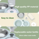500ML Cat Waterer Pet Dog Cat Automatic Feeding Bowl Dog Feeder Water Storage Pet Dog Cat Food Bowl with Waterer