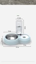500ML Cat Waterer Pet Dog Cat Automatic Feeding Bowl Dog Feeder Water Storage Pet Dog Cat Food Bowl with Waterer
