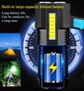 4 Core Portable LED Flashlight USB Rechargeable Light Waterproof COB Flashlight