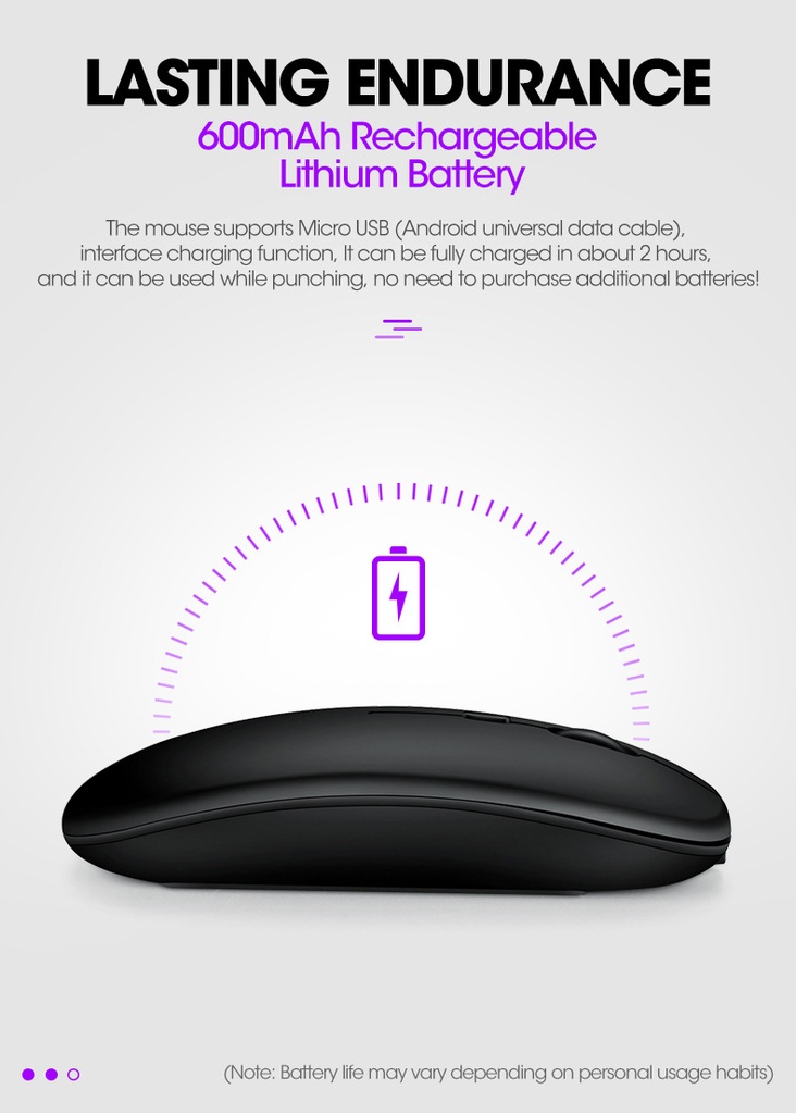 Ultra-thin rechargeable wireless mouse
