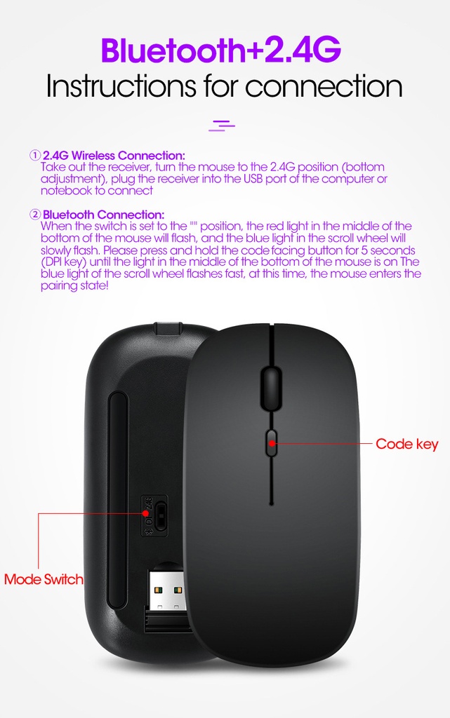 Ultra-thin rechargeable wireless mouse