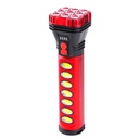 USB Solar Charging Flashlight Rechargeable Built-in Battery Torch with Side COB Emergency Light
