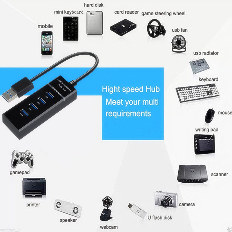 Usb3.0 Hub 4-Port High-Speed USB Splitter