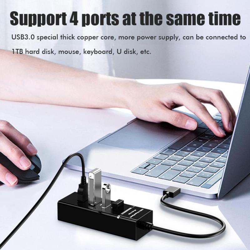 Usb3.0 Hub 4-Port High-Speed USB Splitter