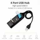 4 Port USB 2.0 Hub Particularly great for recent notebooks that provide a limited number of USB ports