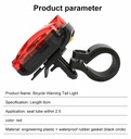 5LED Bike Light MTB Road Bicycle Headlight Butterfly Back Rear Taillight Cycling Safety Warning Light Bicycle Lamp Flashlight