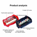 5LED Bike Light MTB Road Bicycle Headlight Butterfly Back Rear Taillight Cycling Safety Warning Light Bicycle Lamp Flashlight