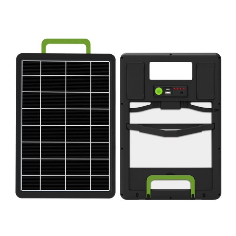 15W 6V USB mobile phone charging portable monocrystalline silicon solar panel LED with 1200mAh battery