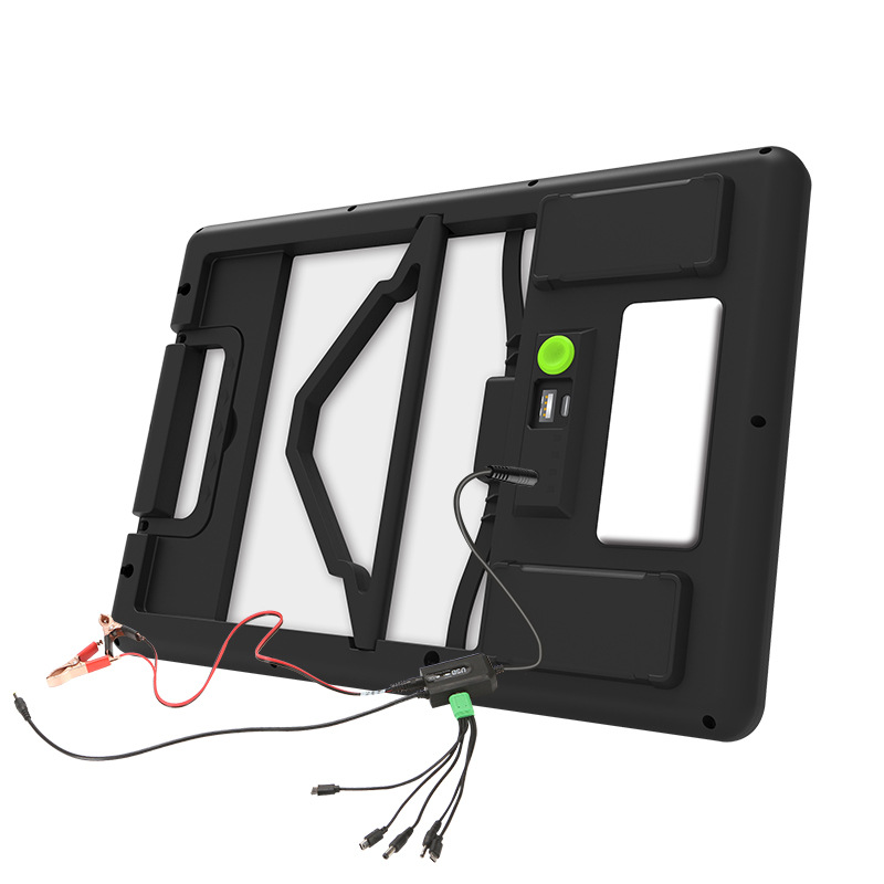 20W 6/9/16V USB mobile phone charging portable monocrystalline silicon solar panel LED with 2400mAh battery