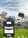 20W 6/9/16V USB mobile phone charging portable monocrystalline silicon solar panel LED with 2400mAh battery