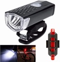 USB Rechargeable Bike Light Set Front Light with Taillight Easy to Install 3 Modes Bicycle Accessories