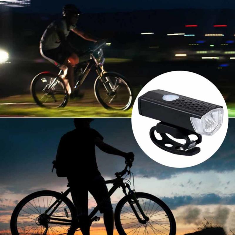 USB Rechargeable Bike Light Set Front Light with Taillight Easy to Install 3 Modes Bicycle Accessories