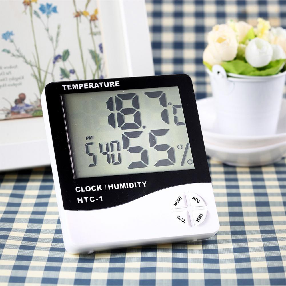 HTC-1 indoor electronic thermometer Hygrometer alarm clock