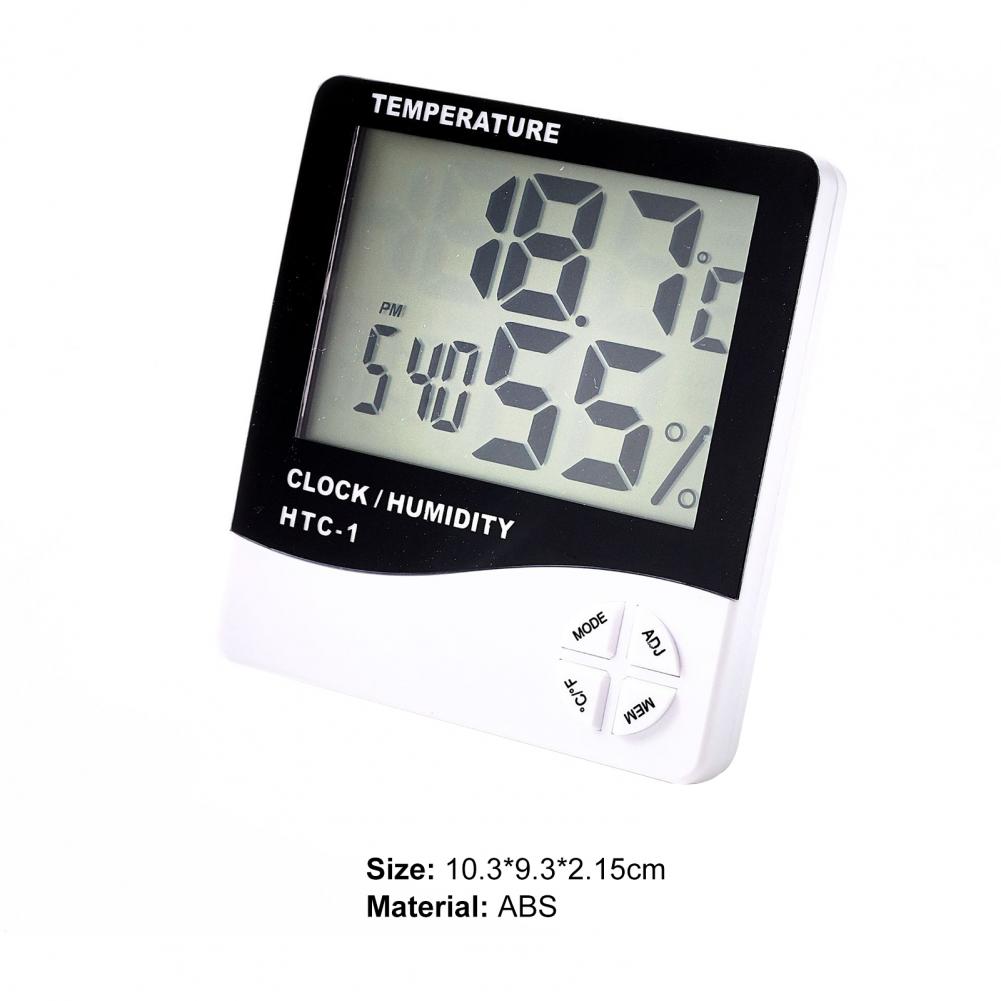 HTC-1 indoor electronic thermometer Hygrometer alarm clock